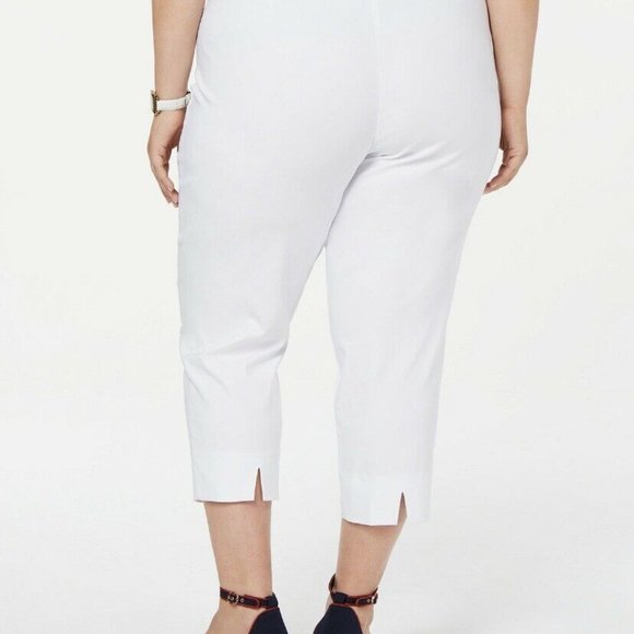 Charter Club Plus Size Pull-On Capri Pants Color: White Size 26WNWT - Picture 2 of 4